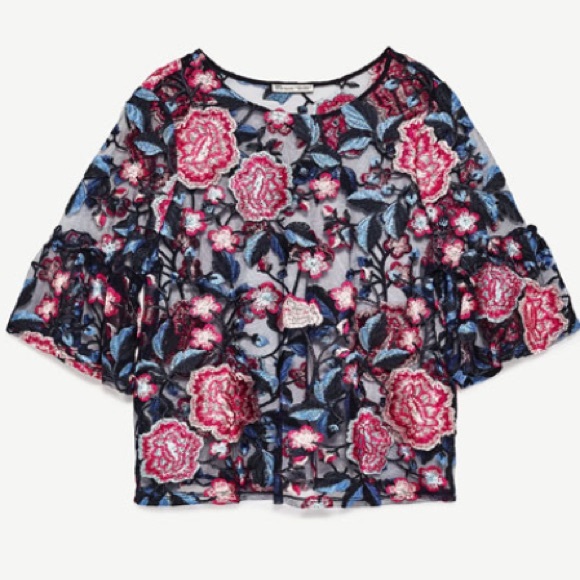 Zara Embroidered Top - Picture 2 of 4